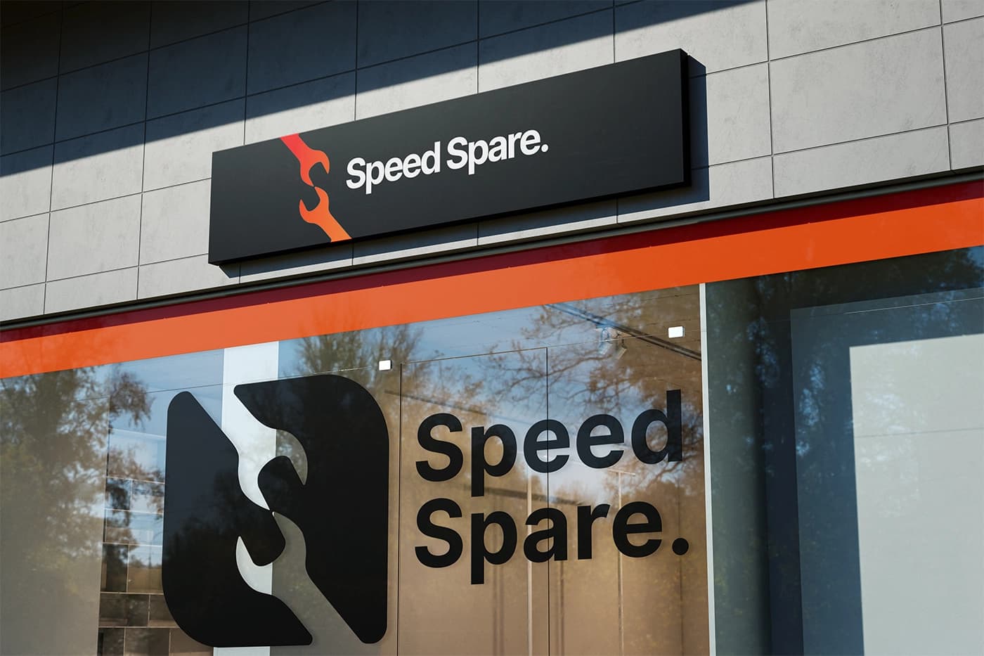 Speed Spare storefront signage